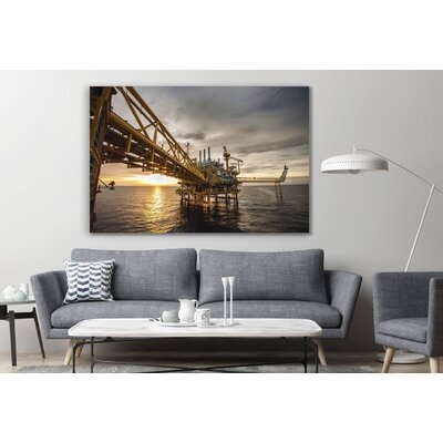 Offshore Drilling, Oil Rig, Oil Platform Modern Times A New Day Canvas Art Image Print Wall Art Painting Art Decor Wall - Image 0
