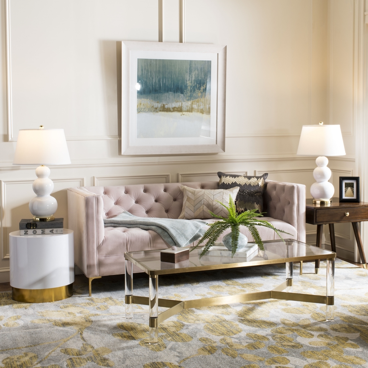 Levinson Gold Cap End Table - Brown - Safavieh - Image 9
