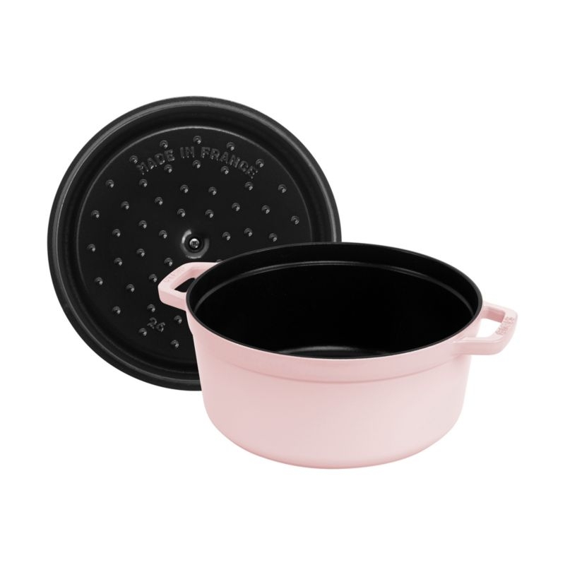 Staub ® Peony Pink Cast Iron 5.5-Qt. Round Cocotte - Image 9