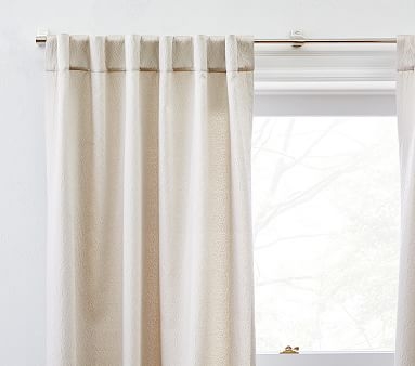 Ripple Jacquard Curtain Simple 84", Taupe, Individual - Image 1