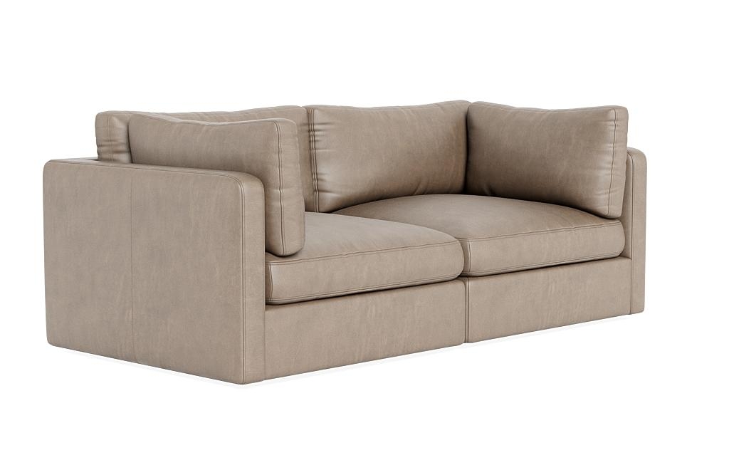 Tatum Modular Leather Loveseat - Image 4