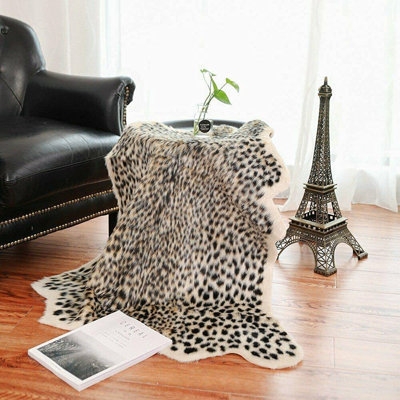 Faux Cheetah Rug Animal Rug Leopard Print Rug Faux Cowhide Area Rug Cow Hide Rug For Kids Room - Image 0