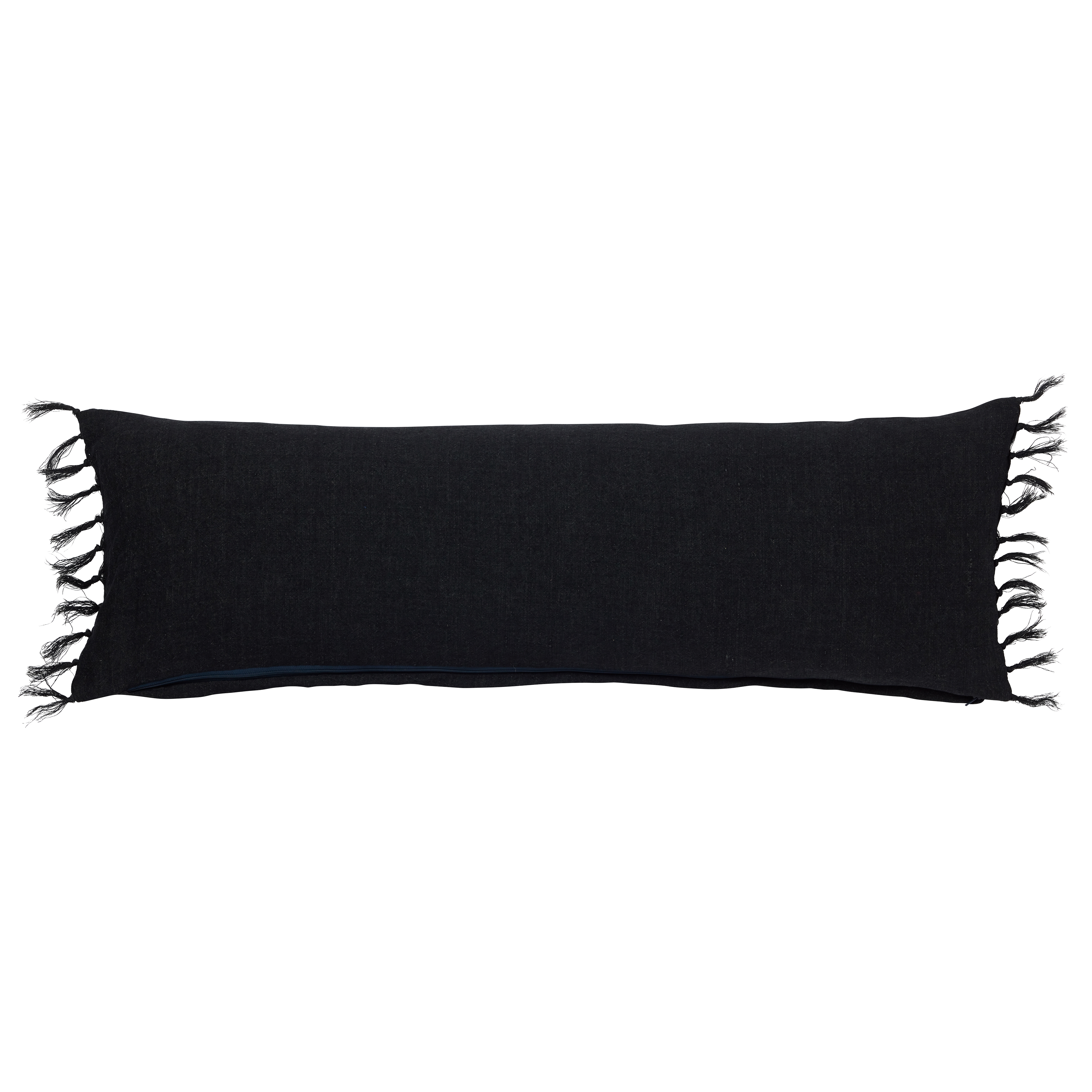Majere JEM01 Handmade Solid Navy Lumbar Pillow Cover (13"x40") - Image 2