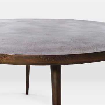 Casted 31.5" Round Coffee Table, Antique Rust - Image 1