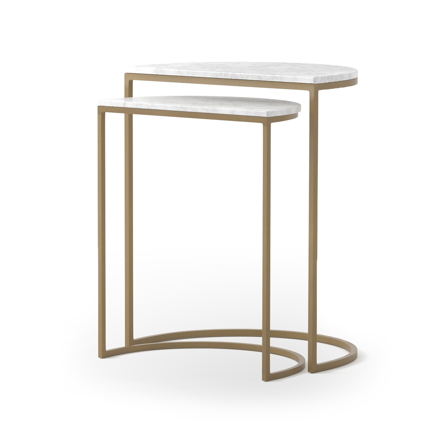 Ane Nesting Tables - White Marble - Image 0