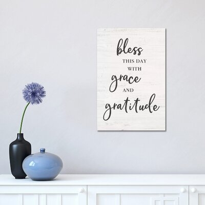 Bless This Day by CAD Designs - Wrapped Canvas Textual Art Print - Image 0