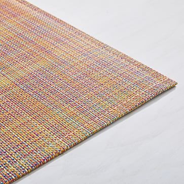 Chilewich Mini Basketweave Woven Floor Mat, 6'x8.8', Gravel - Image 3