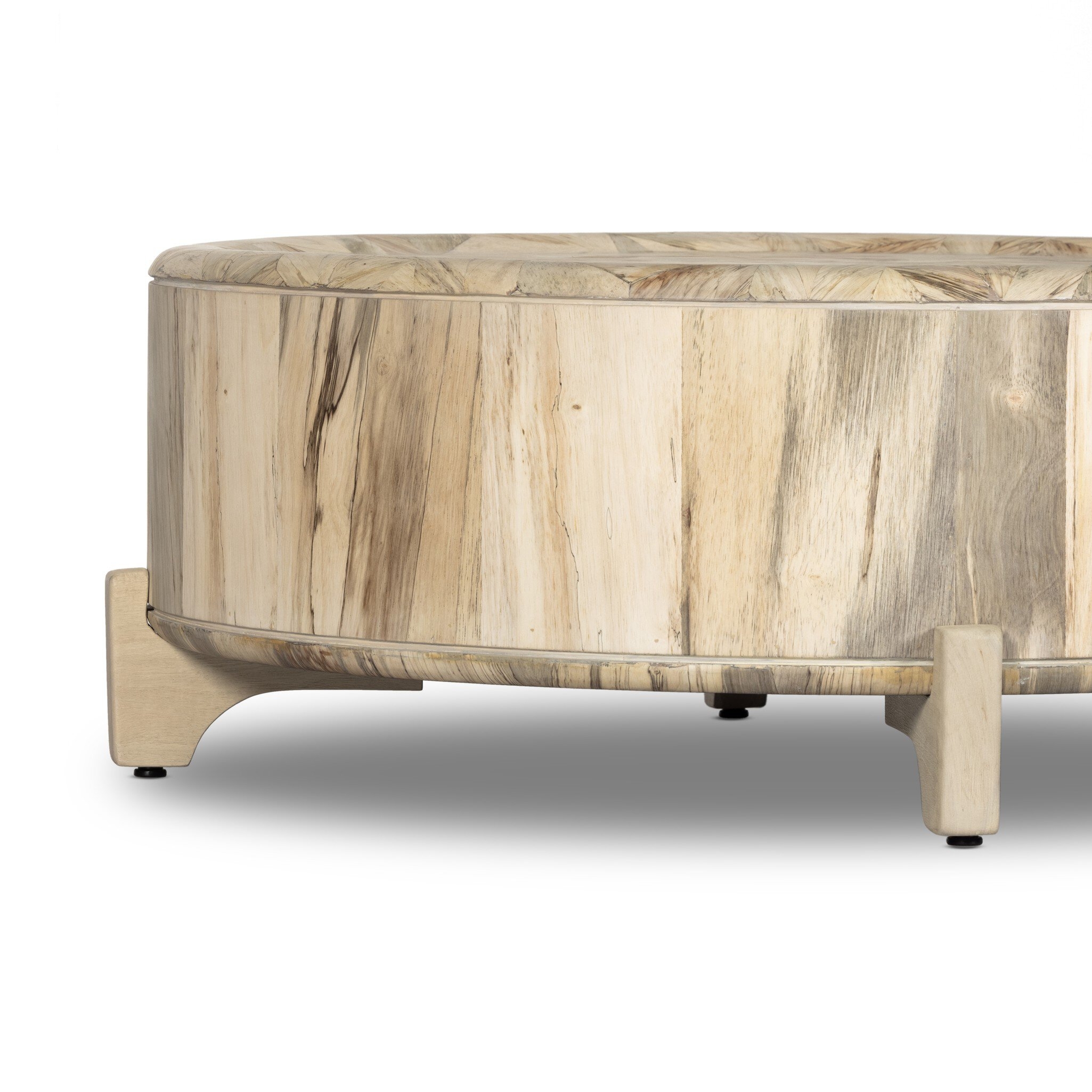 Zora Coffee Table - Whitewashed Spalted Primavera - Image 9