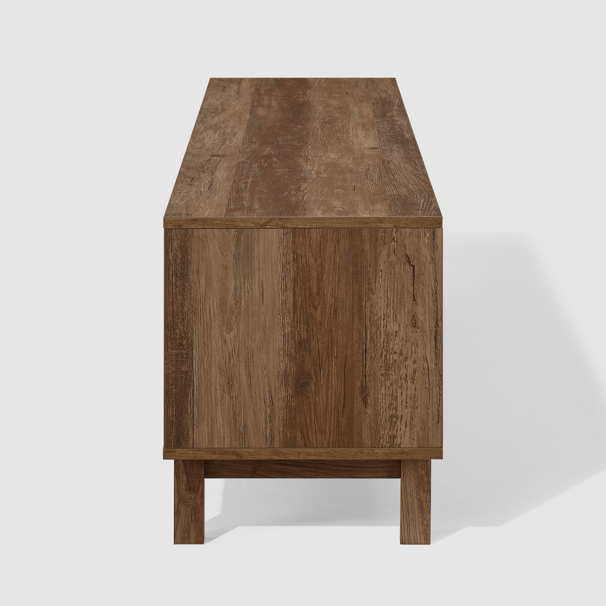 70" Simple Barndoor TV Stand - Rustic Oak - Image 3