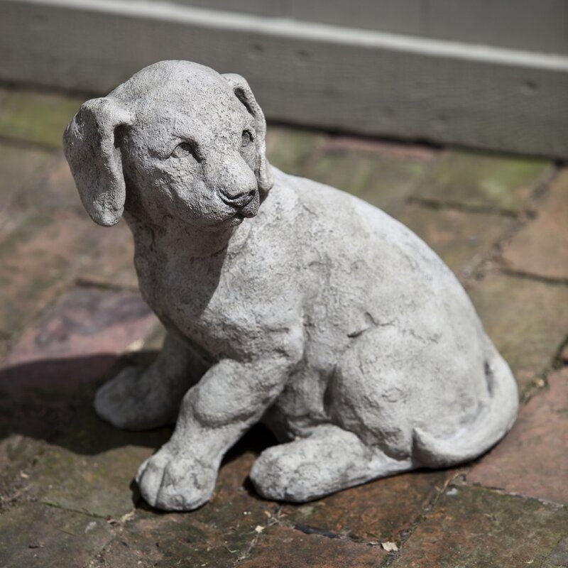 Campania International Lab Pup Statue Color: Pietra Nuova - Image 0