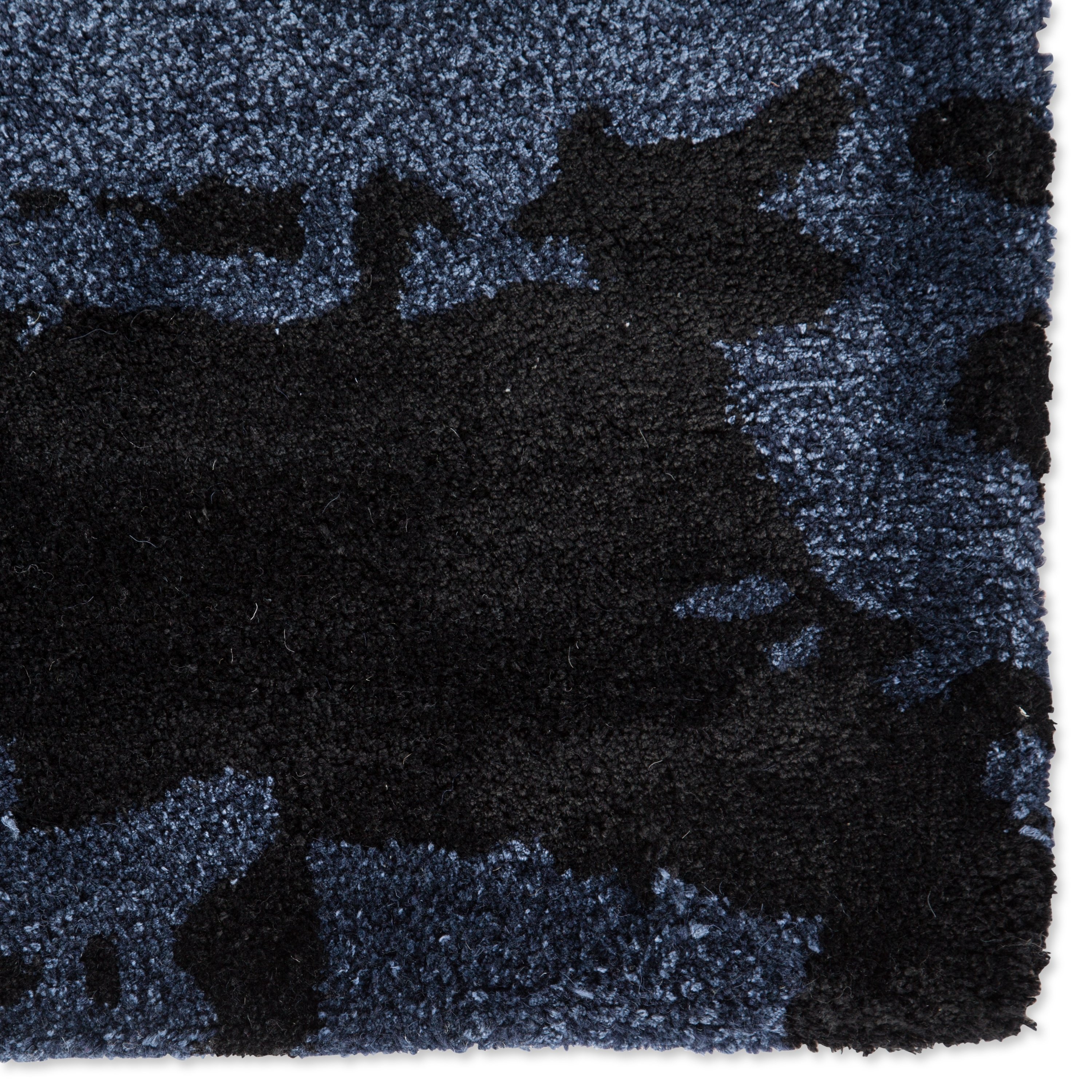 Benna Handmade Abstract Blue/ Gray Area Rug (5'X8') - Image 3