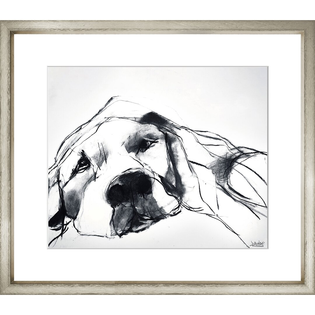 William Stafford Dogs by Valerie Davide - Picture Frame Drawing on Paper - Image 0