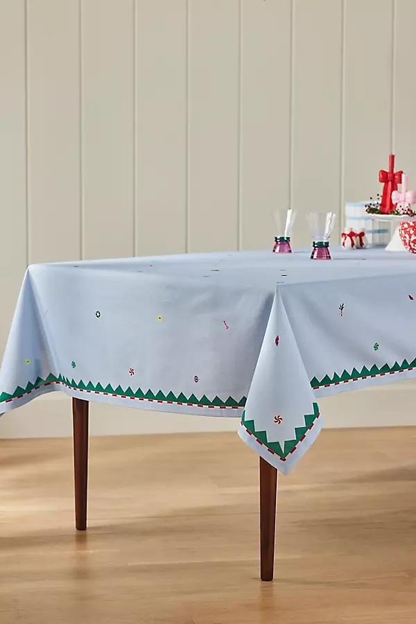 Medora Blue Cotton Tablecloth - Image 0