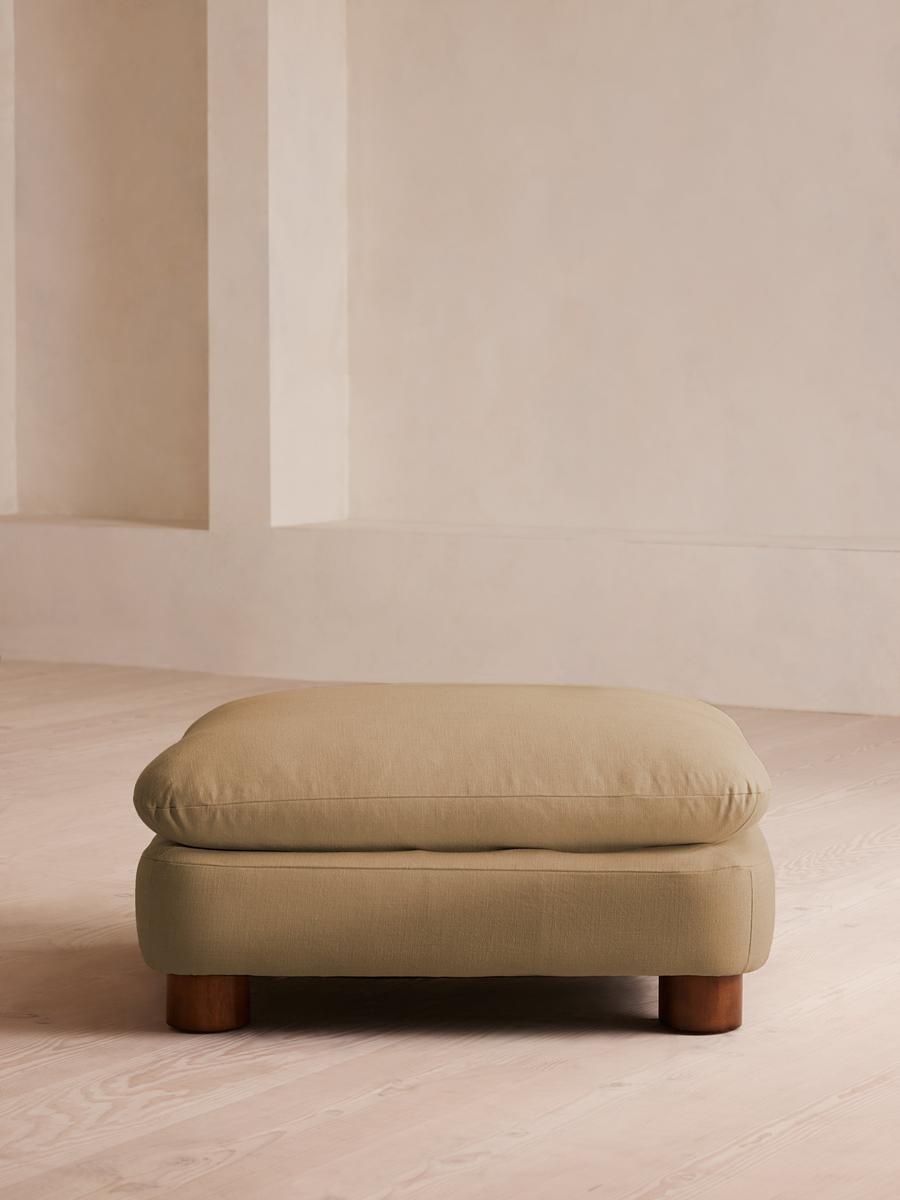 Vivienne Ottoman, Linen, Wheat, US - Image 0