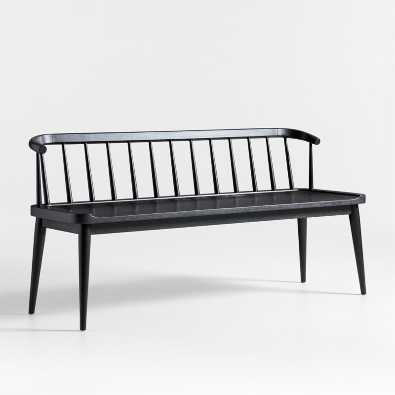 Pali Black Wood Dining Bench - Image 2