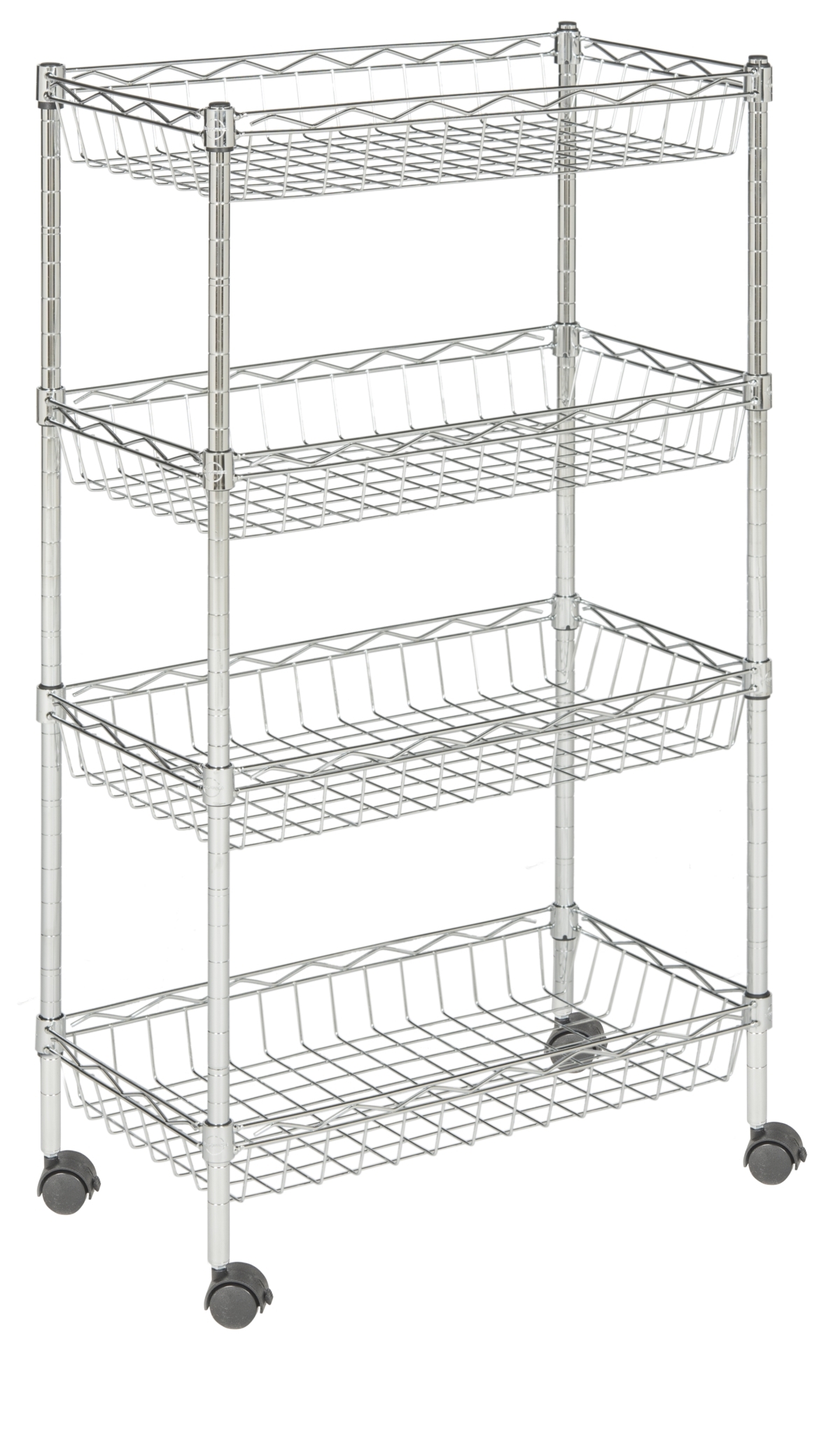 Mario 4 Tier Basket Rack - Chrome - Safavieh - Image 3