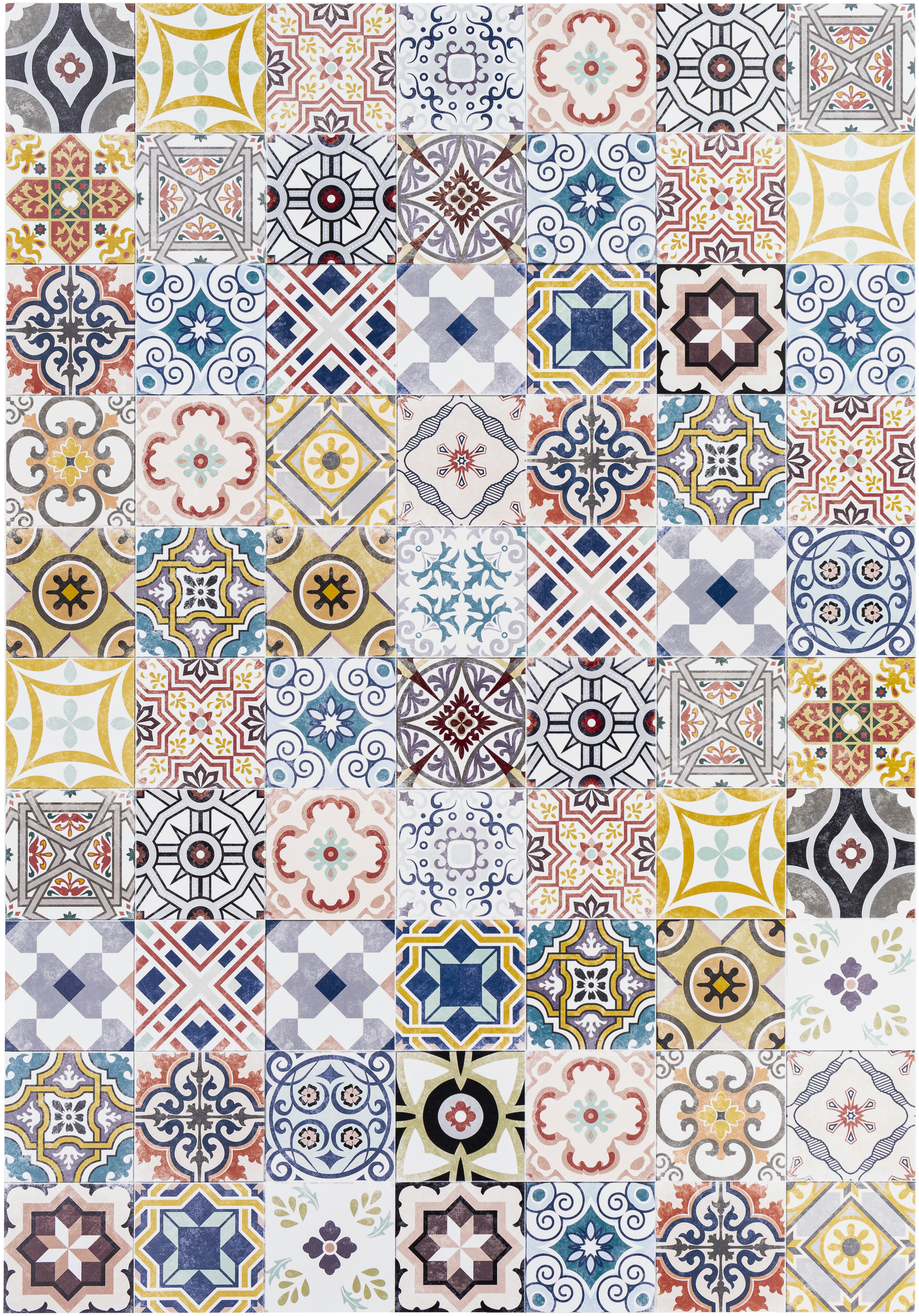 Vinilo White Indoor 3' x 8' Machine Woven Rug - Image 0