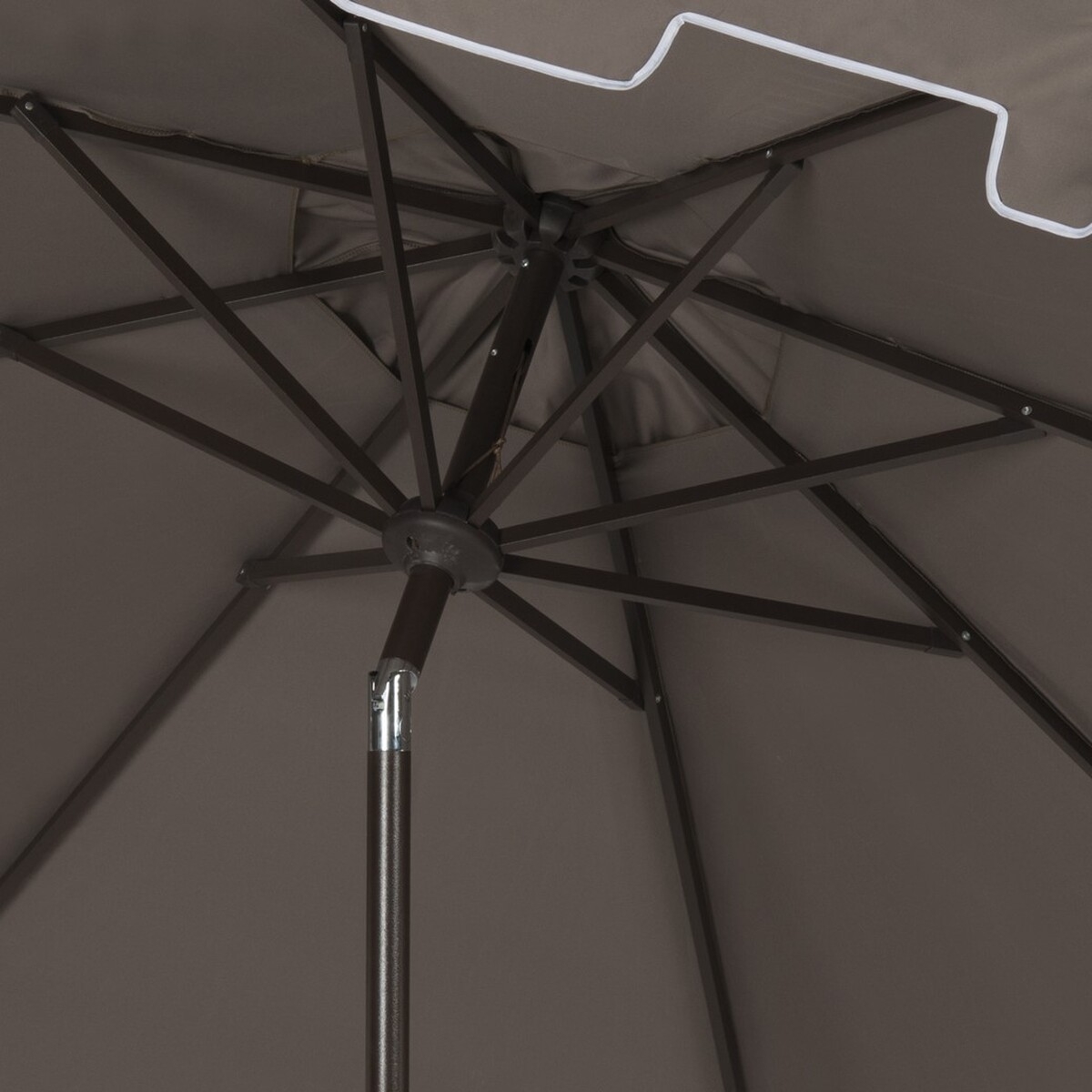 Zimmerman 11Ft Market Umbrella - Grey - Safavieh - Image 2