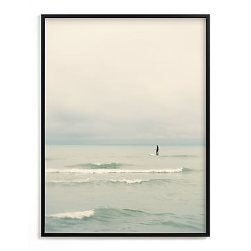 Paddleboard Solitude by Jacquelyn Sloane Siklos, 18X24, Full Bleed Framed Print, Black Wood Frame - Image 3