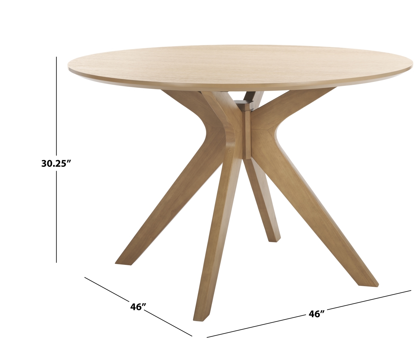 Carolee 46" Round Dining Table - Natural - Image 7