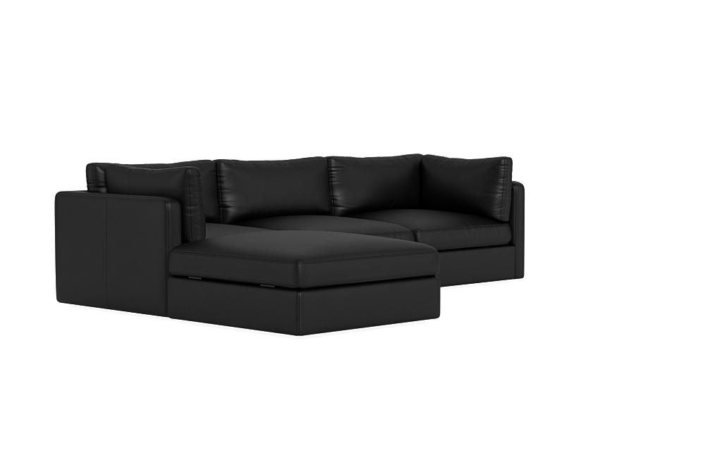 Tatum Leather Modular 3-Seat Chaise Sectional - Image 1