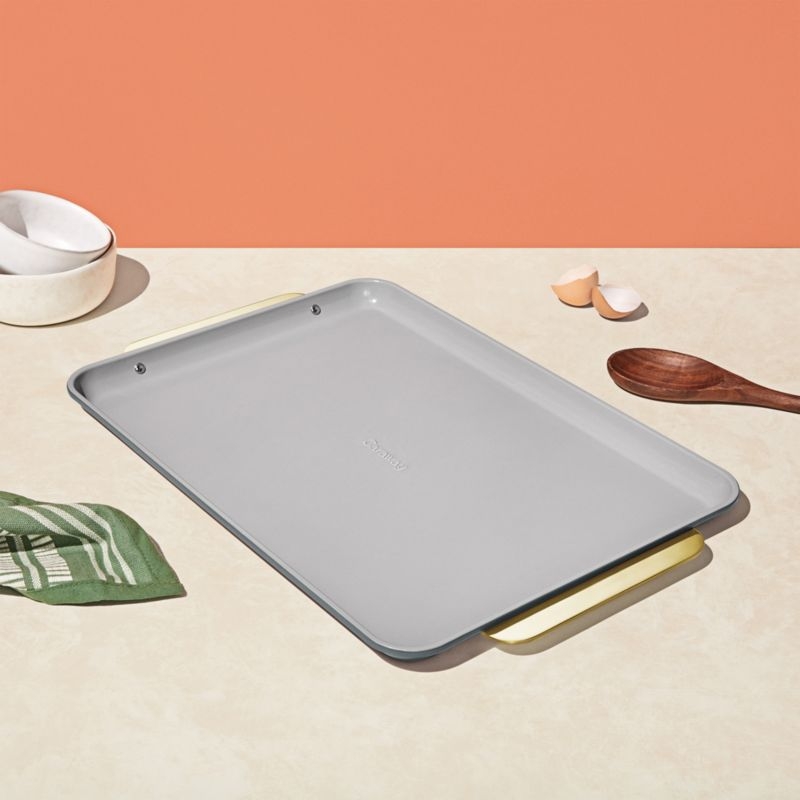 Caraway ® Graphite Ceramic Non-Stick 2-Piece Baking Sheet Duo with Gold Hardware - Image 2