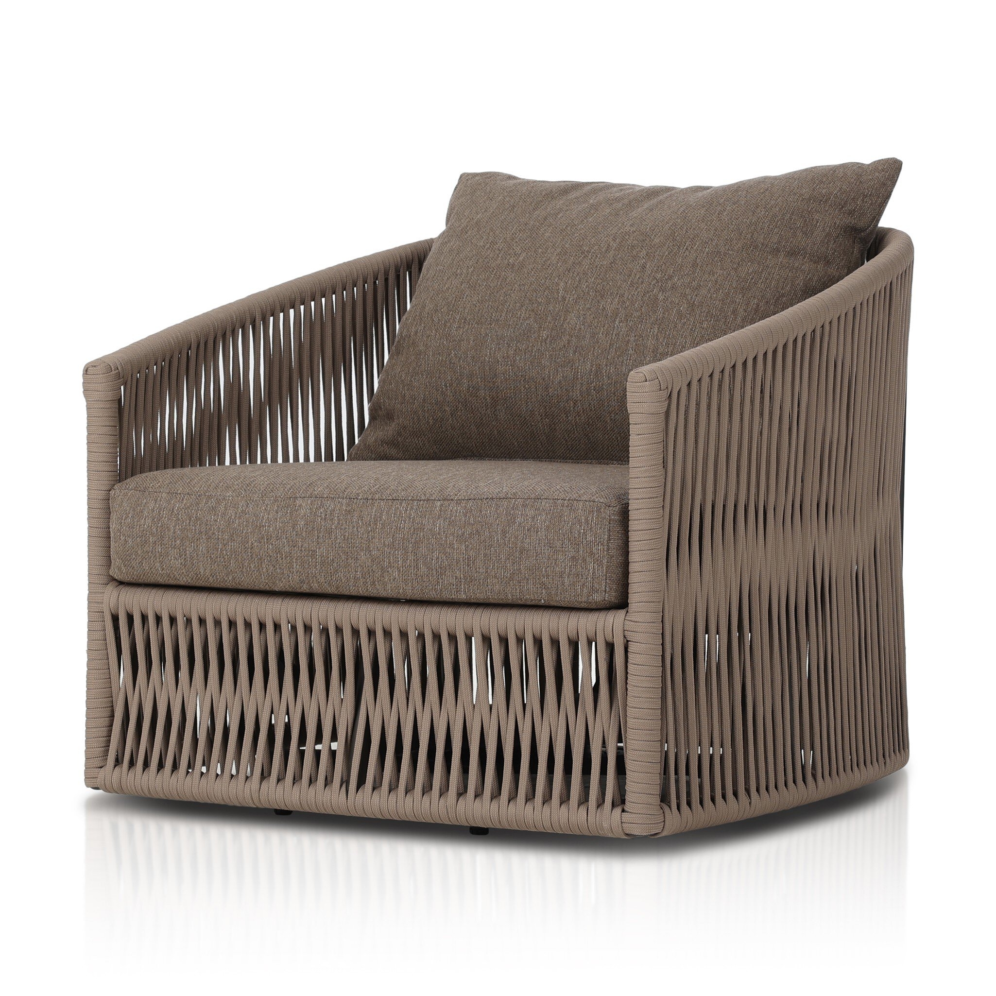 Porto Outdoor Swivel Chair - Ellor Brown - Image 1