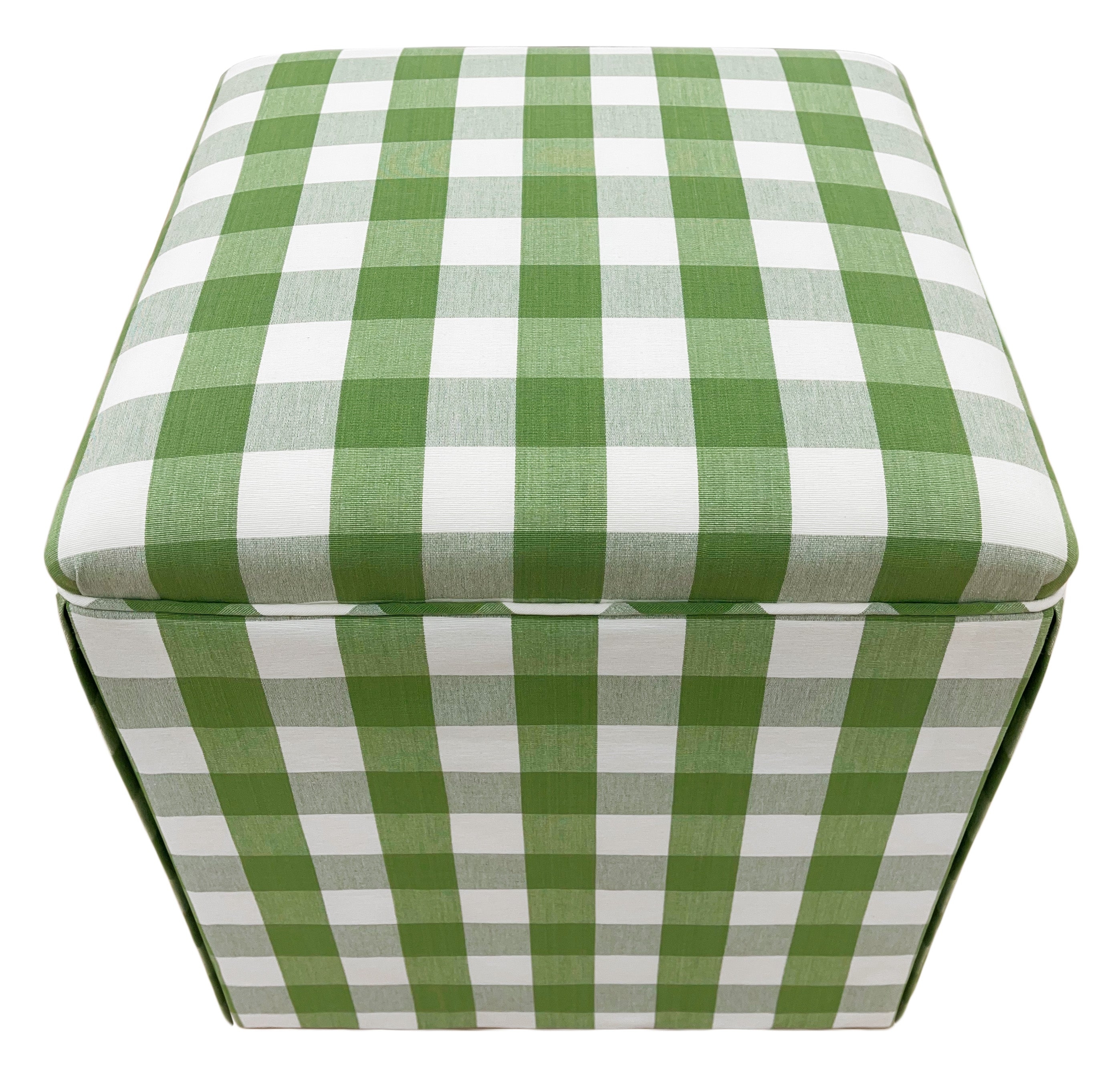 THE SKIRTED OTTOMAN :: CHARLESTON CHECK - 4" X 4" Sample / Chocolate - Image 2