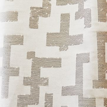 Maze Jacquard Curtain, Natural, 48"x84" - Image 1