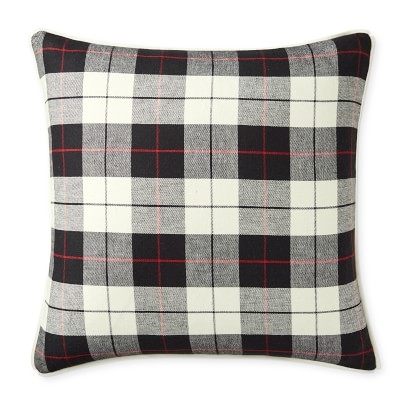 Halden Plaid Pillow Cover, 22" X 22", Grey - Image 1