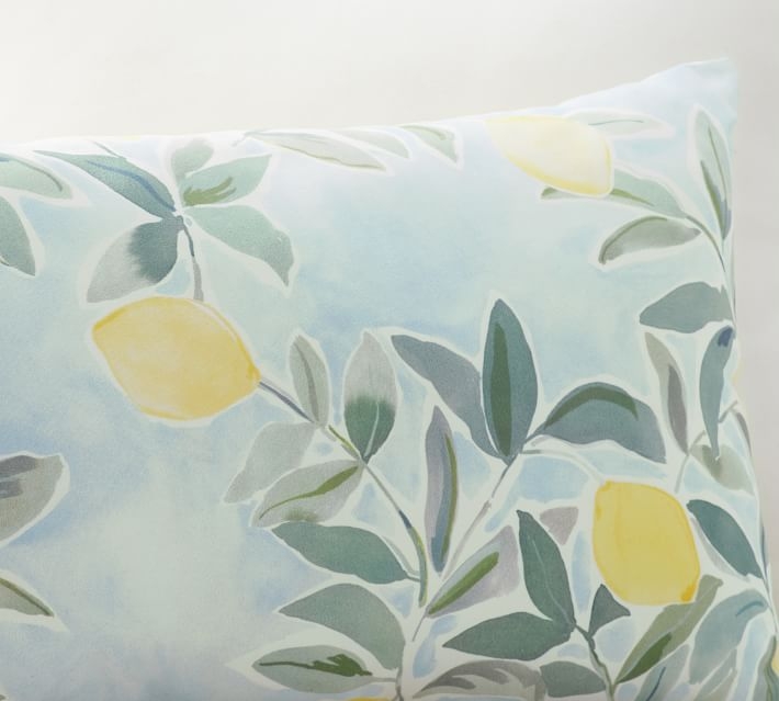 Rebecca Atwood Lemon Lumbar Indoor/Outdoor Pillow, 26" x 16", Multi - Image 1