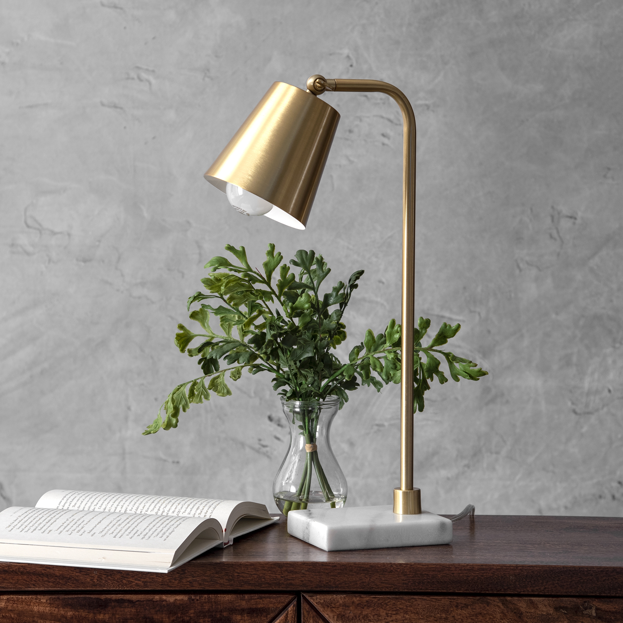 Lincoln Brass & Marble Table Lamp - Image 3