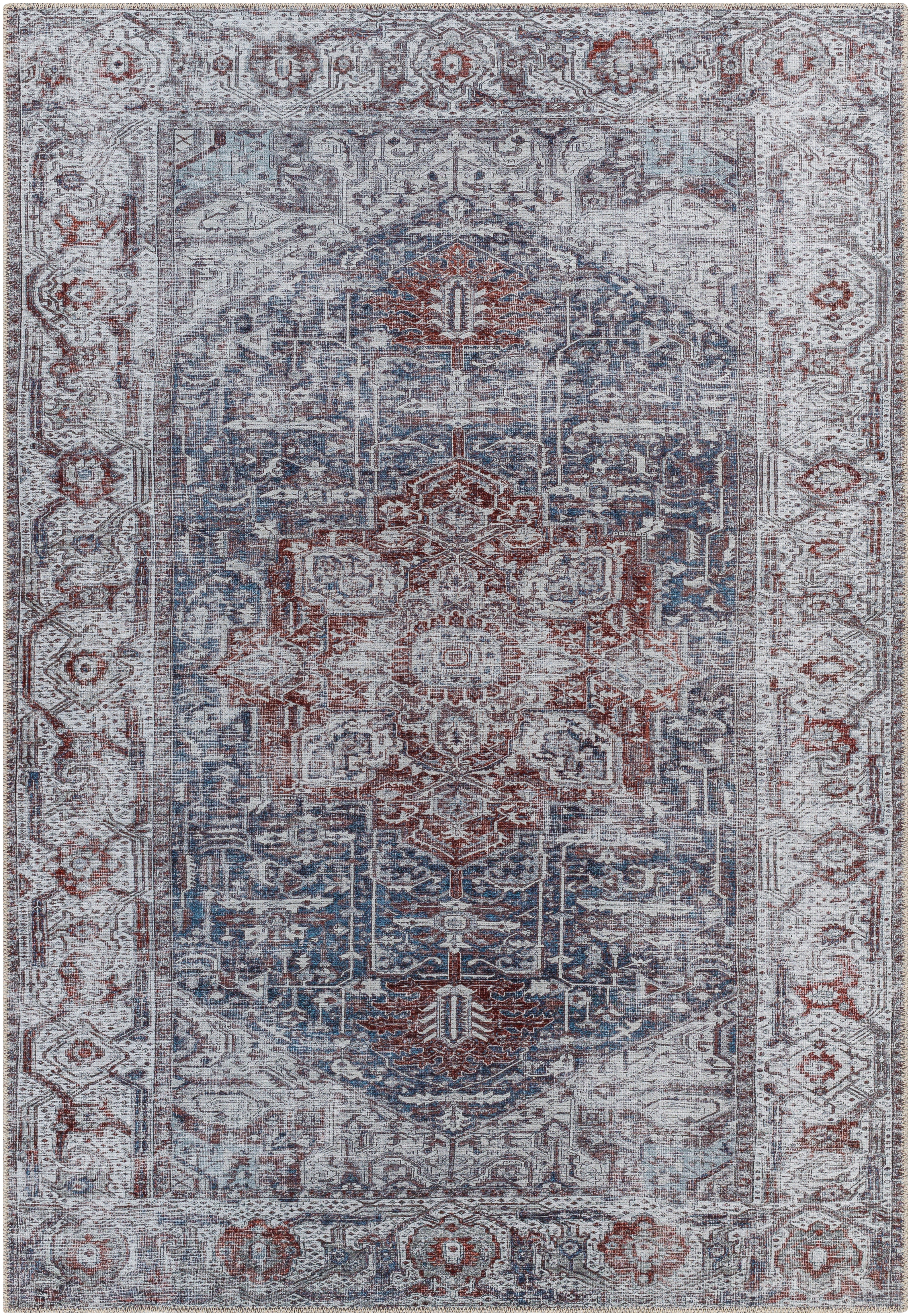 Amelie Gray Indoor 2' x 2'11" Machine Woven Rug - Image 0