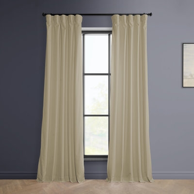 Matra Plush Velvet Curtains for Bedroom - Room Darkening Curtains for Living Room Window Single Panel - Image 0