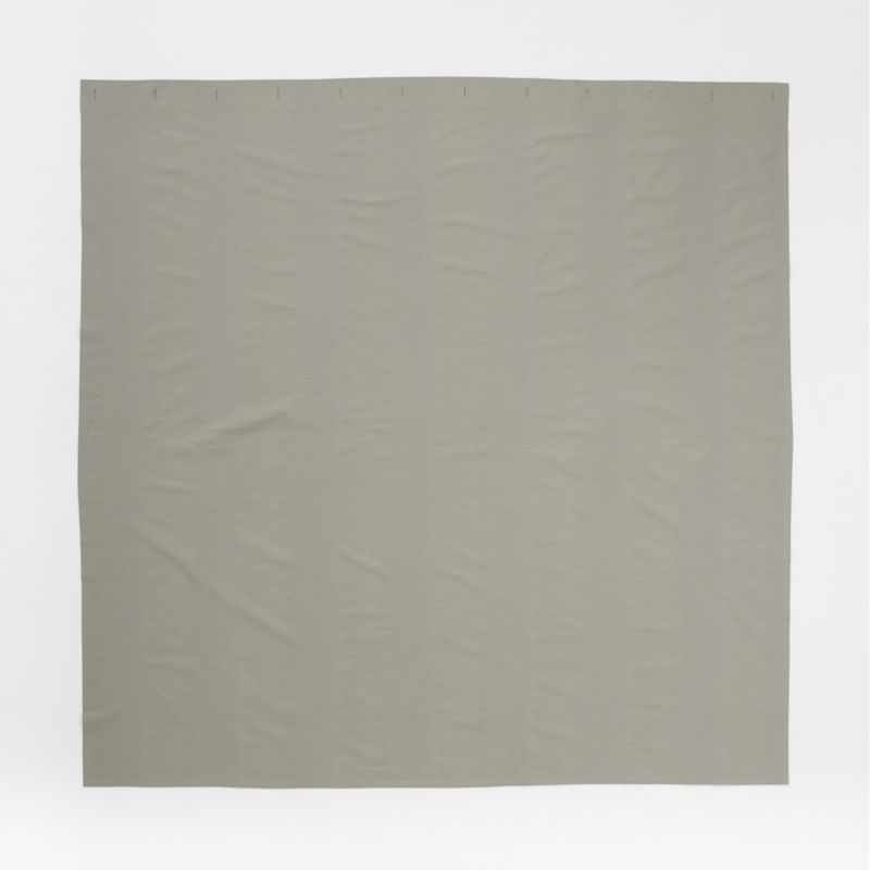 Organic Cotton Pebble Grey Seersucker Shower Curtain - Image 1