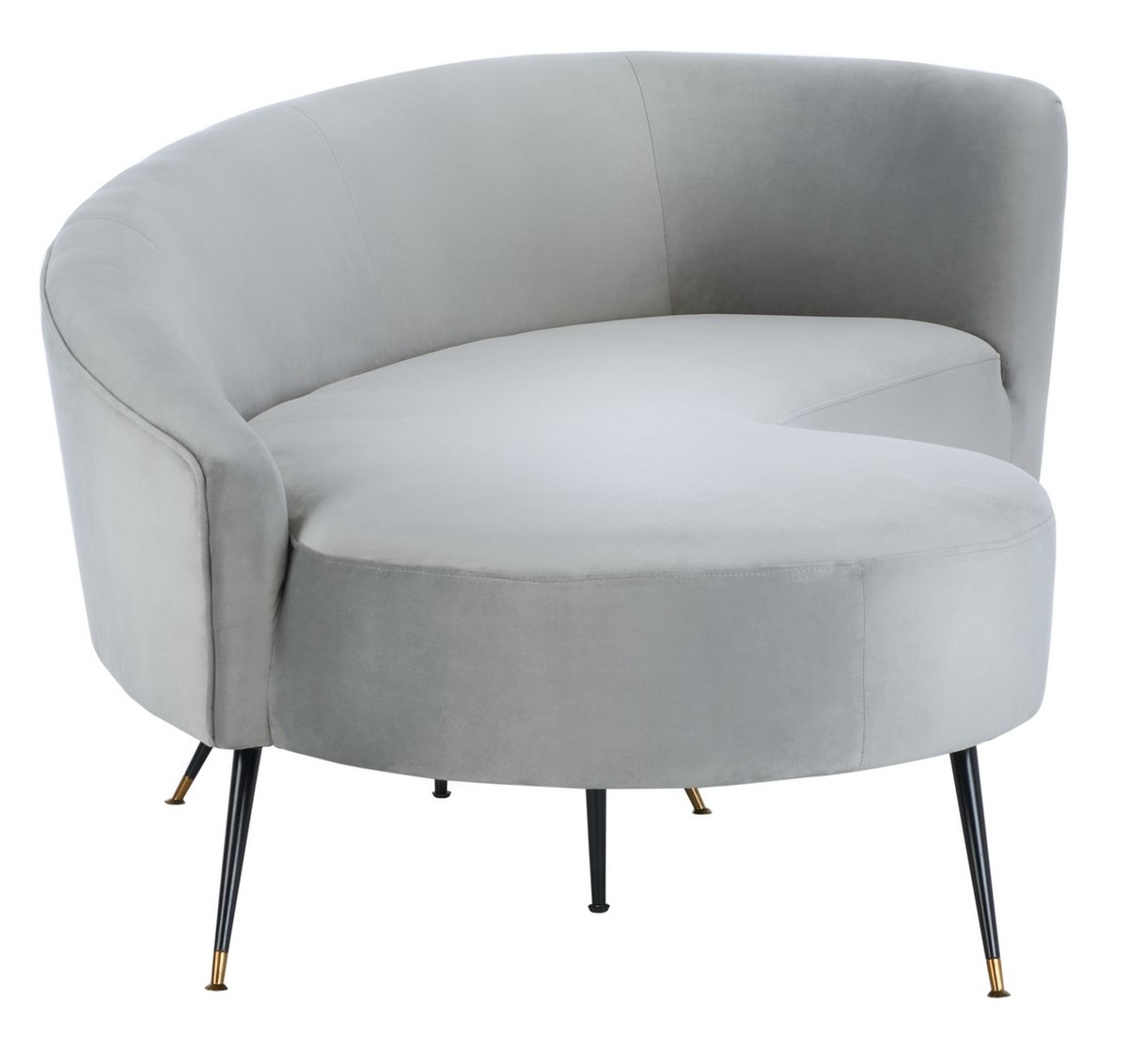 Evangeline Velvet Parisian Sofa - Grey - Safavieh - Image 5