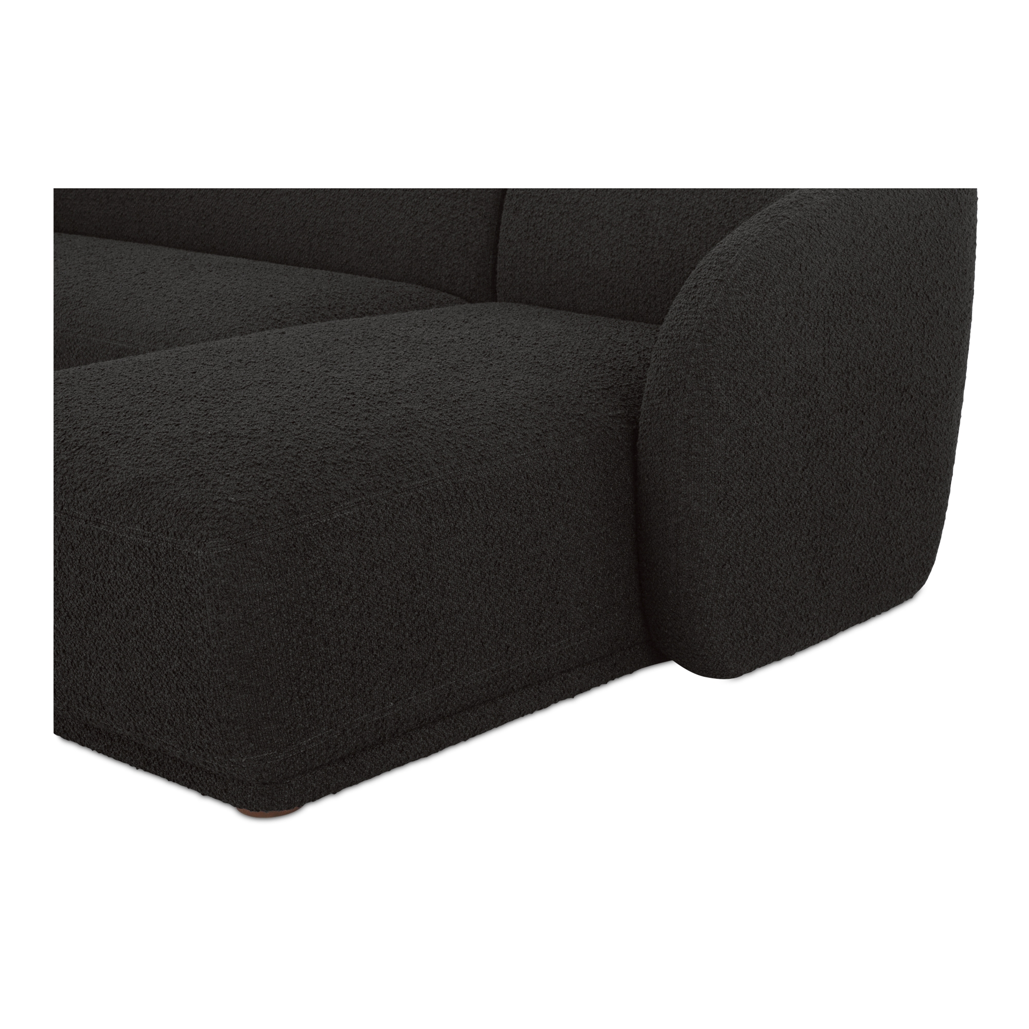 Faye Right Sectional Black Boucle - Image 4