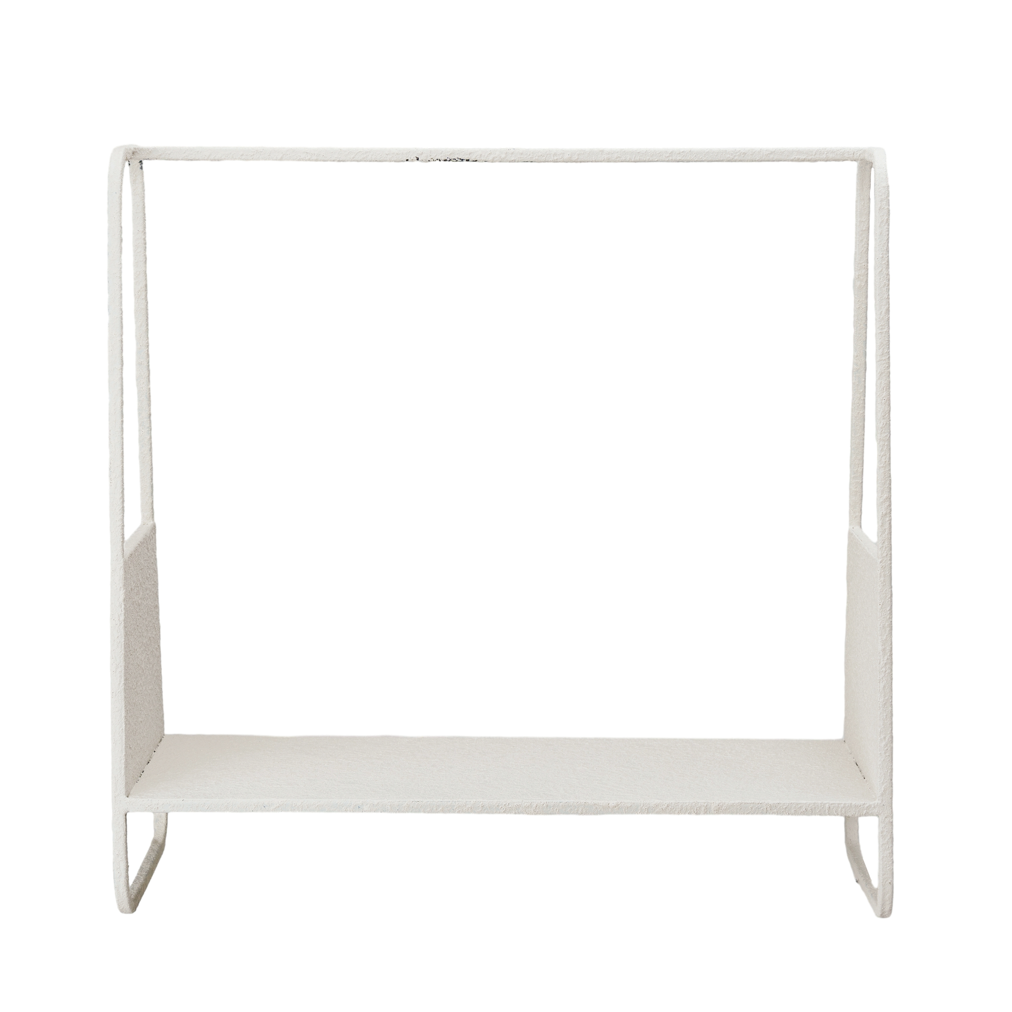 Textured Metal Storage Rack, Cream - Image 0