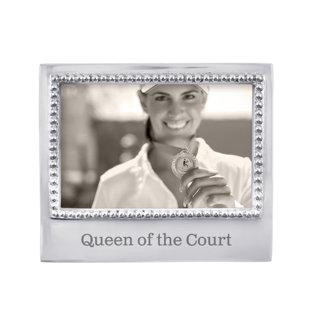 Mariposa Queen of the Court Beaded Metal Single Picture Frame - Image 0