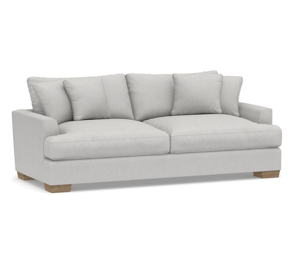 Sullivan Fin Arm Upholstered Deep Seat Grand Sofa 93", Down Blend Wrapped Cushions, Park Weave Ash - Image 0