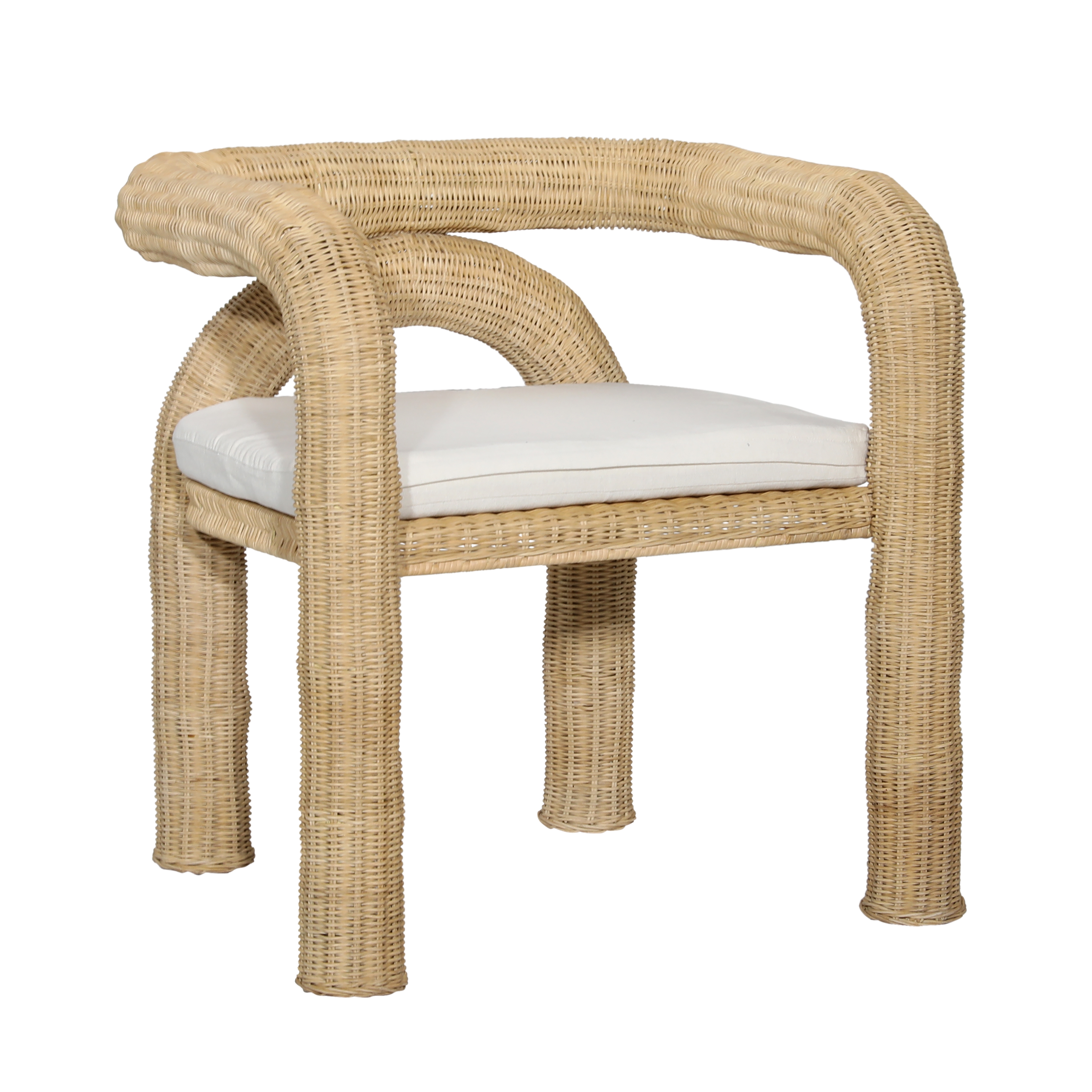 Ernestine Occasional Chair White Natural - Image 0