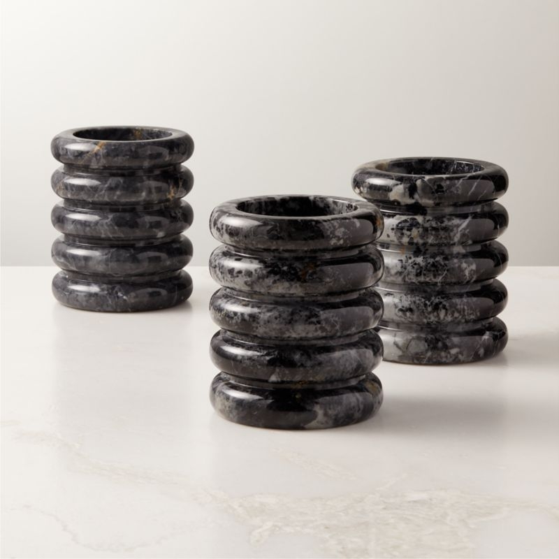 Turk Black Marble Utensil Holder - Image 4