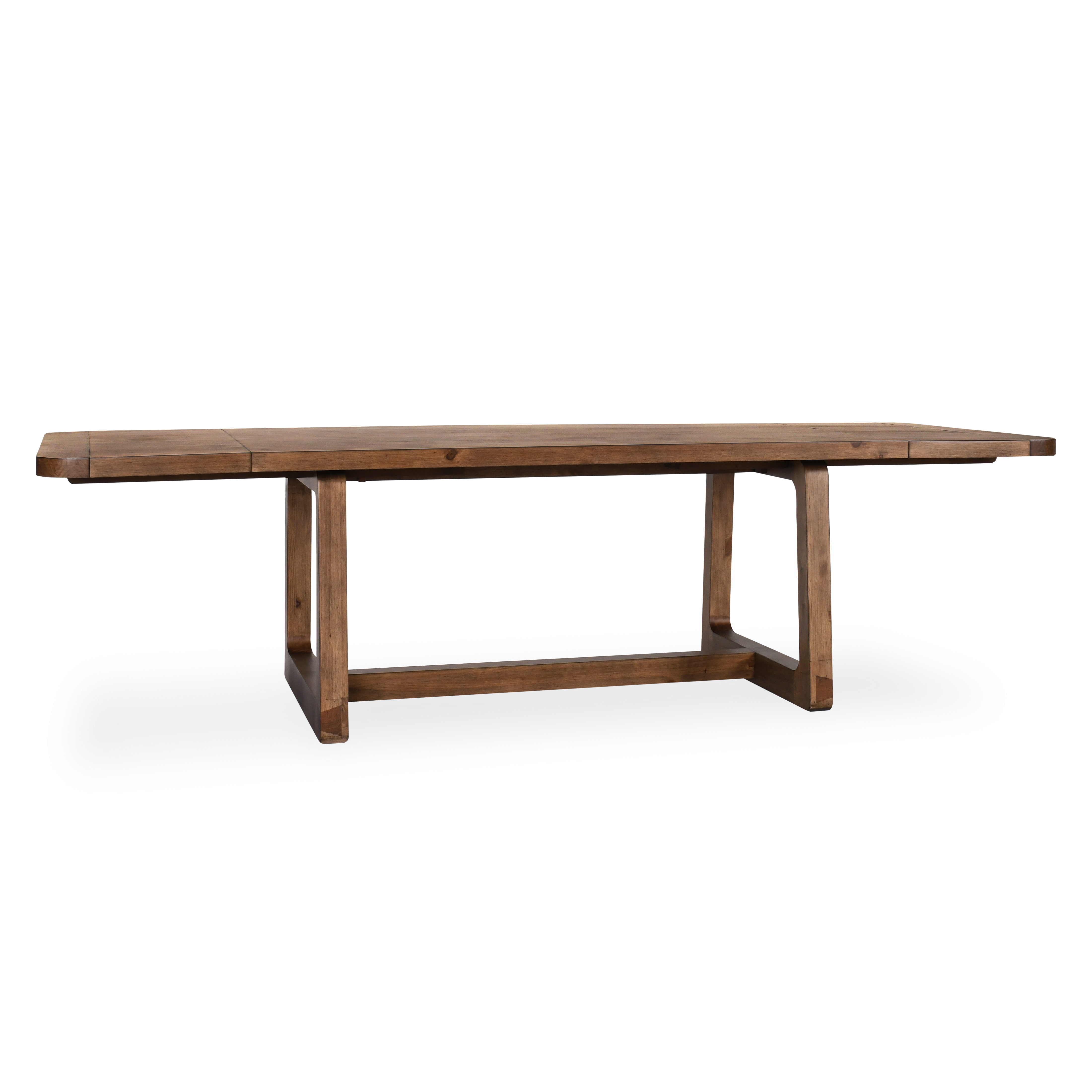 Lyra Pine Wood 80-110" Ext Dining Table Smoke Brown - Image 0