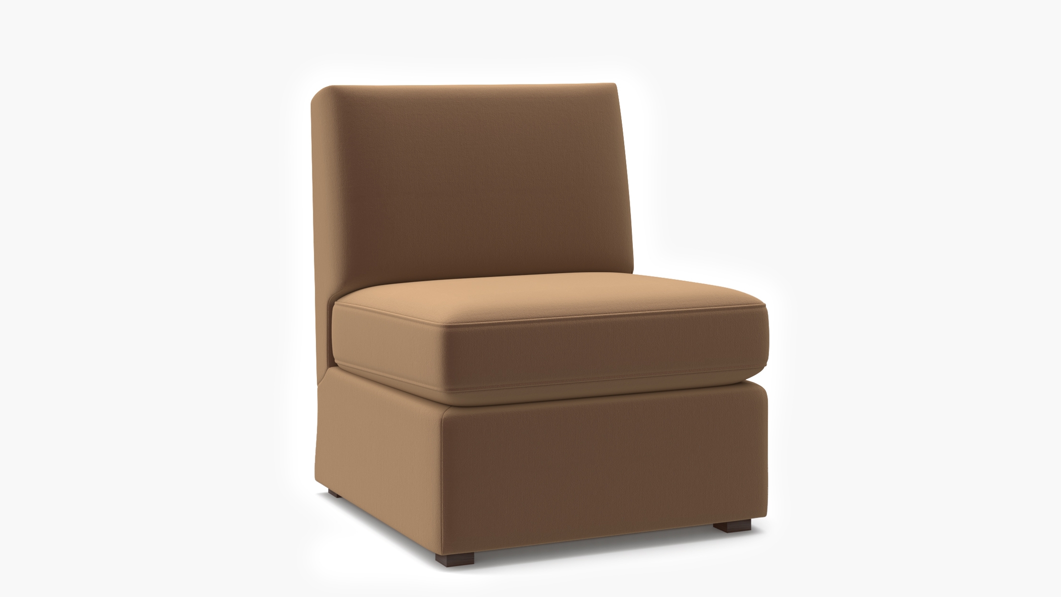 Grande Slipper Chair, Fawn Performance Velvet - Image 1