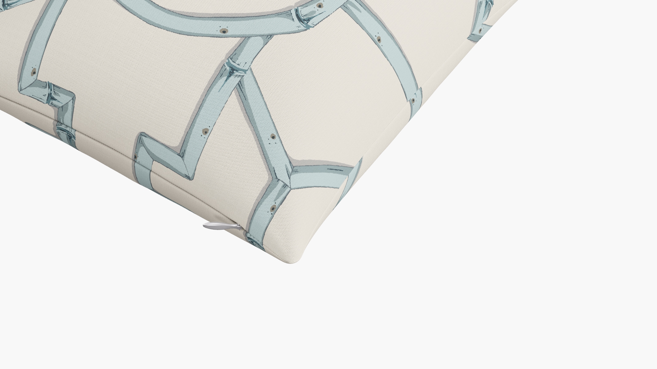 Throw Pillow 16", Blue Baldwin Bamboo, 16" x 16" - Image 1