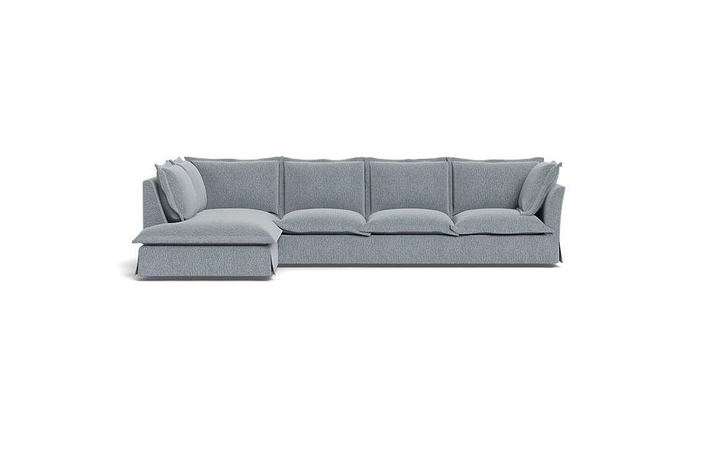 Skylar Slipcovered 4-Seat Left Bumper Sectional - Image 0