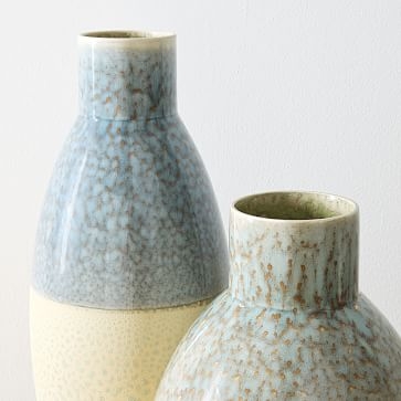 Reactive Modern Vases, Vase, Light Green, Ceramic, Large - Image 1