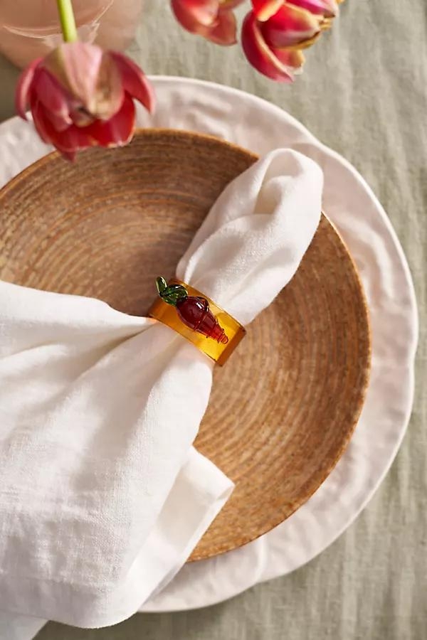 Carrot Glass Napkin Rings, Set of 4 - Image 0