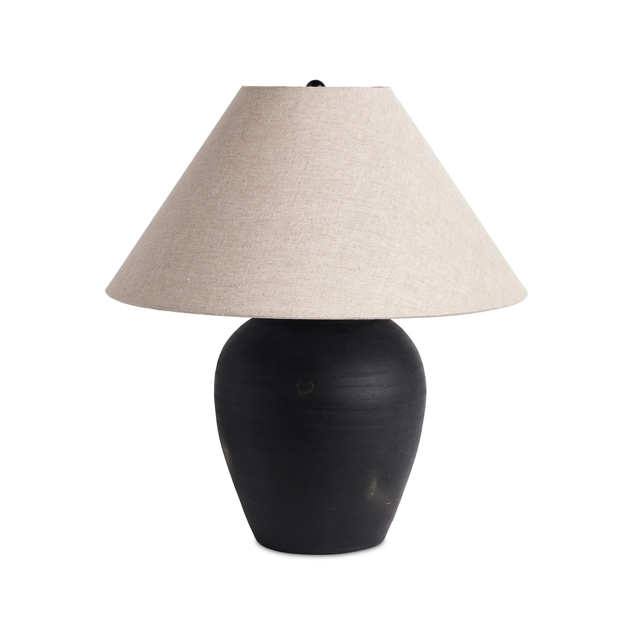 Russo Table Lamp - Aged Black Terracotta - Image 0
