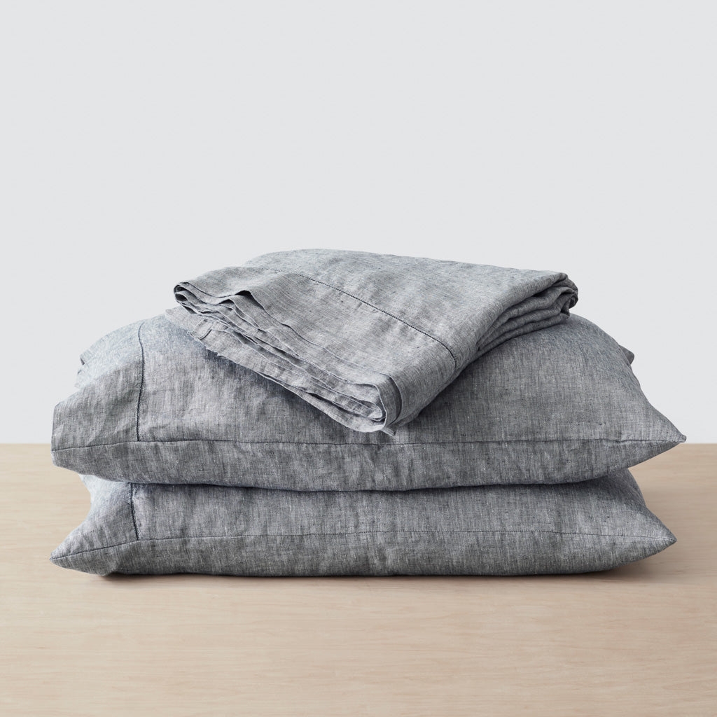 The Citizenry Stonewashed Linen Bed Sheet Set | King | White - Image 4